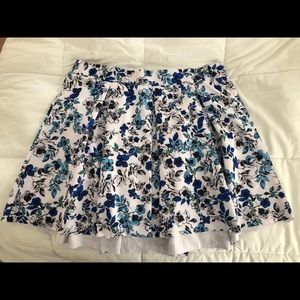 Torrid Blue Floral Skirt